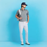 G/Fore Melange Ice Nylon Golf Polo Shirt -Charcoal Melange