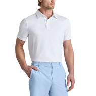 G/Fore Melange Ice Nylon Golf Polo Shirt -Snow Melange
