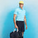 G/Fore Multi Stripe Tech Pique Performance Golf Polo Shirt -Breeze