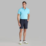 G/Fore Multi Stripe Tech Pique Performance Golf Polo Shirt -Breeze