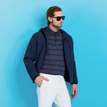 G/Fore Multi Stripe Tech Pique Performaly高尔夫球球衫 - 暮光/熔岩