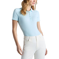 G/Fore Women's Checkered Collar Ribbed Tech Golf Polo Shirt - Daybreak