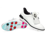 G/Fore Women 's Heart Decossed Gallivan2r Kiltie Golf Shoes -Snow/Onyx