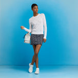 G/Fore Women 's Pointelle G Crewneck Golf Sweater- 눈