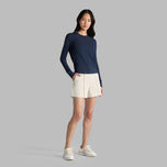 G/Fore Women 's Pointelle G Crewneck Golf Sweater- 황혼