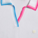 G/Fore 여성용 골지 니트 골프 폴로 셔츠 - 스노우