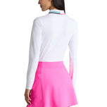 G/Fore 여성용 Silky Tech 나일론 긴 소매 골프 폴로 셔츠 - 스노우