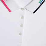 G/Fore 여성용 Silky Tech 나일론 긴 소매 골프 폴로 셔츠 - 스노우