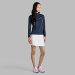 G/Fore 女式弹力尼龙 1/4 拉链高尔夫套头衫 - Twilight