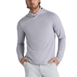 G/Fore Brushed Back Tech Golf Hoodie -Light Grey Melange