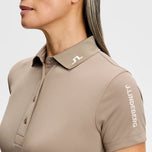 J.Lindeberg 女式 Tour Tech 高尔夫 Polo 衫 - 斑纹色