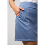 Glenmuir Women's Emeli Lightweight Stretch Performance Golf Skort - Navy/ White Gingham