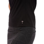 Golftini 여자의 짧은 슬리브 주름 장식 골프 폴로 셔츠 - 검은 색