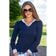 Golftini Women's Stretch V-Neck Golf Sweater - Navy