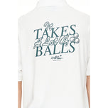 Huffer Ballsy 珠地高尔夫 Polo 衫 - 粉笔色