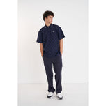Huffer Check Par Golf Polo Shirt -Navy