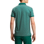 J.Lindeberg Tour Tech Print Golf Polo Shirt - Cardi Jacquard Forest