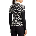 J.Lindeberg 여성용 투어 테크 프린트 골프 폴로 셔츠 - Oak Moonbeam