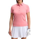 J.Lindeberg 女式 Tour Tech 高尔夫 Polo 衫 - 火烈鸟羽毛