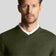 Lyle & Scott Tonal Eagle Merino Blend V Neck Knit- 선인장 녹색