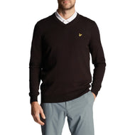 Lyle & Scott Golf Merino Blend V Neck Pullover -True Black