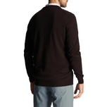 Lyle＆Scott Golf Merino Blend V Neck套头衫 - 真正的黑色