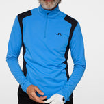 J.Lindeberg Lukas Quarter Zip Golf Mid -Layer -Sonic Blue