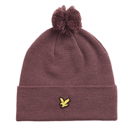Lyle And Scott 美利奴羊毛混纺毛线帽 - 浆果色