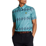 Lyle & Scott Argyle Polo Golf Shirt - Tee Teal