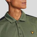 Lyle & Scott Golf Striped Polo Shirt - Cactus Green