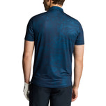 Lyle＆Scott Contour印刷高尔夫球球衫 - 黑暗海军