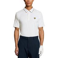 Lyle & Scott 대비 칼라 골프 폴로 셔츠 - 화이트