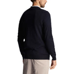 Lyle & Scott Golf Merino Blend V Neck Pullover -Dark Navy