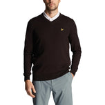 Lyle & Scott Merino Blend V -Neck Knit -Jet Black