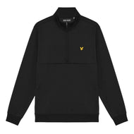 Lyle & Scott Half Zip Windjammer Golf Midlayer -Jet Black