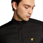 Lyle & Scott Hybrid Quilted Full Zip Golf Jacket -Jet Black