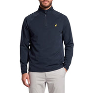 Lyle & Scott Mesh Paneled 코스 골프 미드 레이어 - 다크 해군