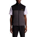 Lyle &amp; Scott Sports Fleece Hybrid Golf Gilet - Jet Black/Granite