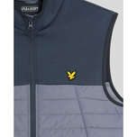 Lyle & Scott 스포츠 플리스 하이브리드 골프 질레 - 트루 인디고/스틸 인디고