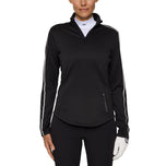 J.Lindeberg 여성 Nefe Quarter Zip Golf Mid Layer -Black