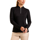 Nivo Women's Leda Long Sleeve Mock Neck Golf Shirt - Black