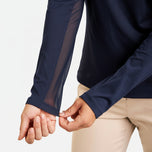 Nivo 여성용 Leda 긴 소매 모크 넥 골프 셔츠 - 네이비