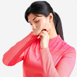 Nivo女子洛丽塔紫外线长袖模拟脖子高尔夫衬衫 - 樱桃