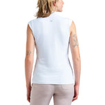 Nivo 女式 Nikki II 无袖小高领高尔夫 Polo 衫 - 白色
