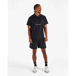 Malbon Performance Zip 라글란 골프 폴로 셔츠 - 블랙