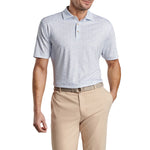 Peter Millar Double Transfused Performance Jersey Golf Polo Shirt - White