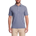 Peter Millar 男士 Wynn 高性能高尔夫 Polo 衫 - 海军蓝
