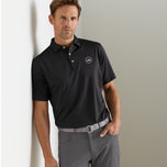Peter Millar 솔리드 퍼포먼스 저지 골프 폴로 셔츠 - 블랙