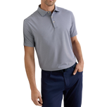 Peter Millar 纯色性能长袖平纹针织高尔夫 Polo 衫 - 海军蓝