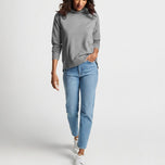 Peter Millar 여성용 라바 워시 릴렉스 골프 후디 - 브리티시 그레이